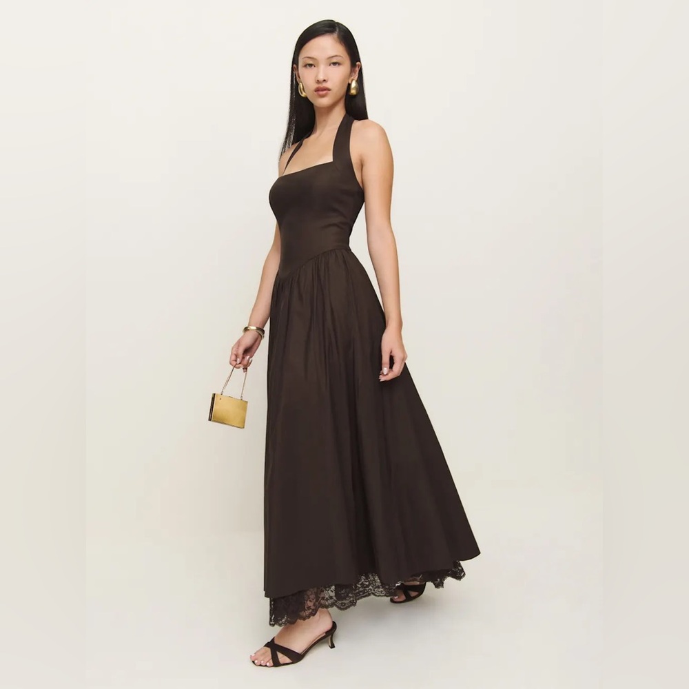 Reformation Talvi Dress Brown - Size 0